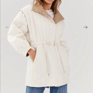 “Something Navy” Ivory Quilted Jacket NEW w tags